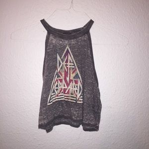 Def Leppard Rock Band Crop Top Grunge